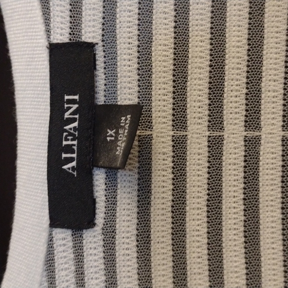 Alfani Sheer Stripe Open Front Sweater - Picture 2 of 2